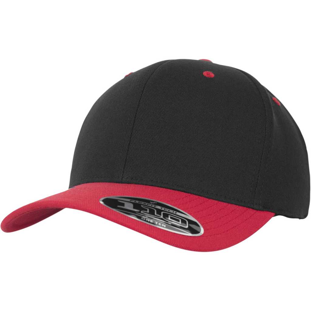 Flexfit 110 Flexfit Pro-Formance 2-Tone Cap Black/Red – oblique