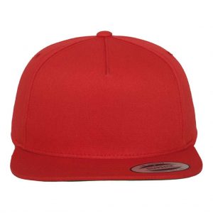 Flexfit Classic 5 Panel Snapback Red – front