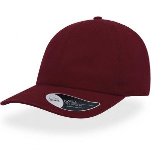 Atlantis Dad Hat – Baseball Cap Burgundy - oblique