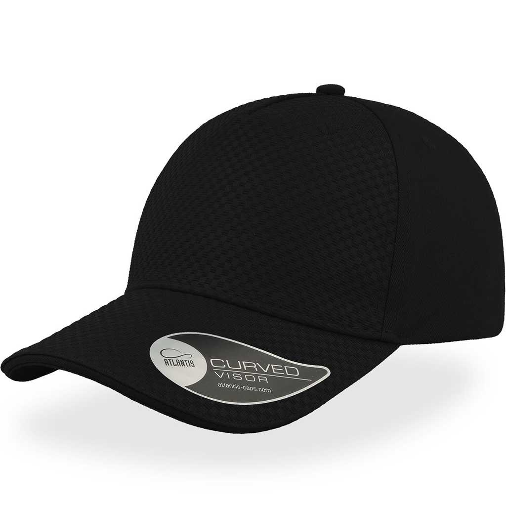 Flexfit Gear-Baseball Cap Schwarz – oblique