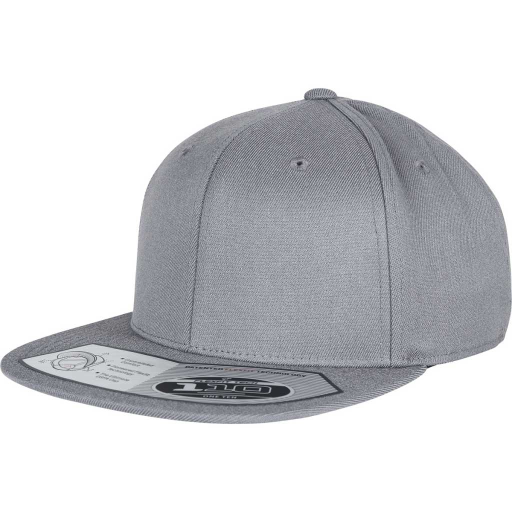 Flexfit 110 Fitted Snapback Grey – oblique