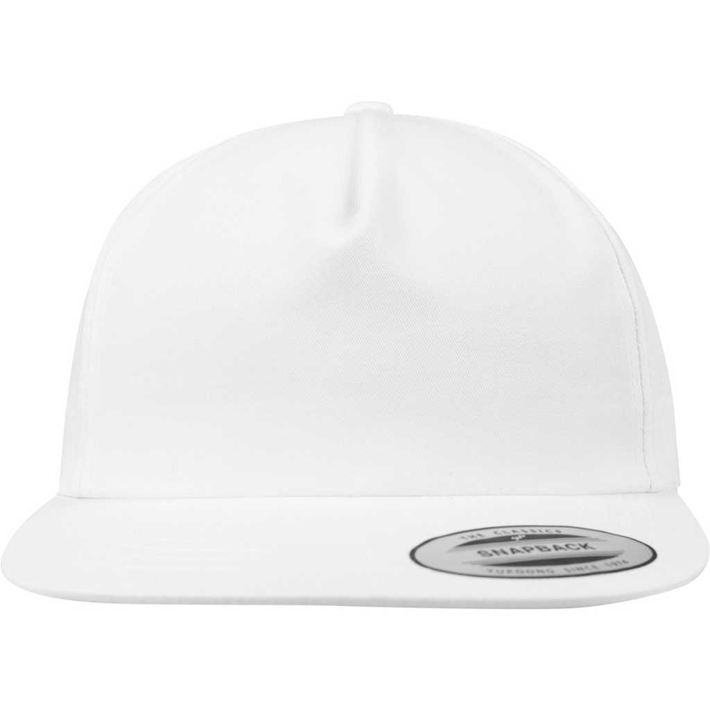 Flexfit  Unstructured 5-Panel Snapback White – front