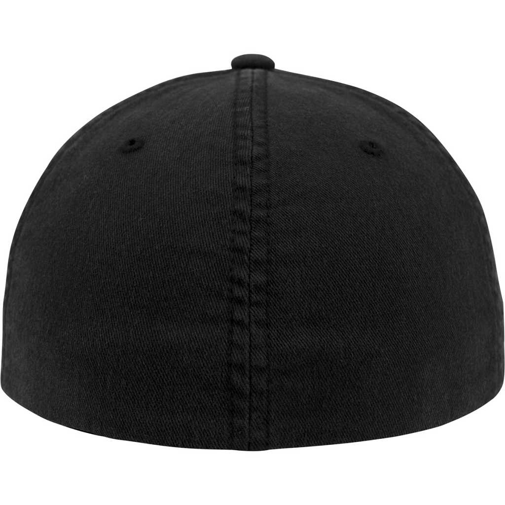 Flexfit Garment Washed Cotton Dad Hat Black – back