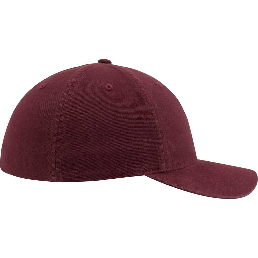Flexfit Garment Washed Cotton Dad Hat Maroon – side 2