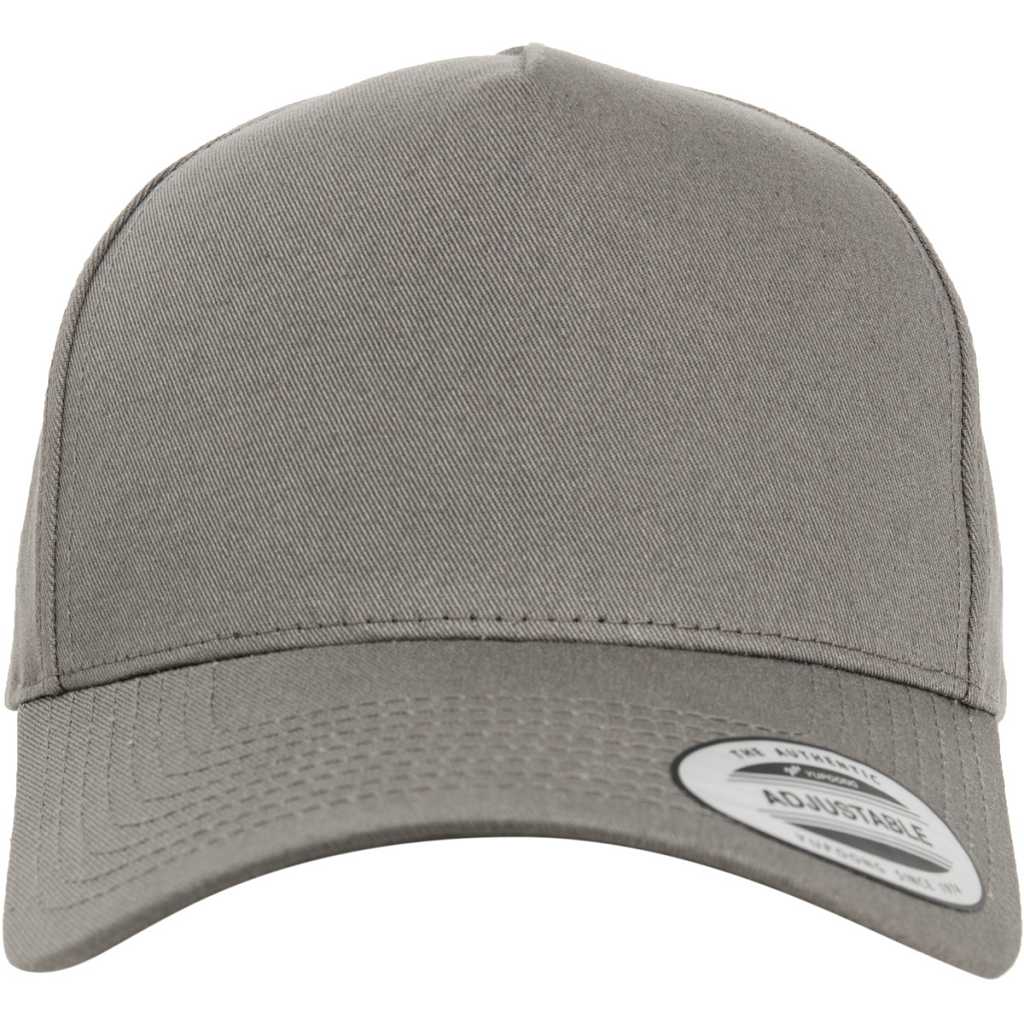 Flexfit 5-Panel Curved Classic Snapback Grey – front