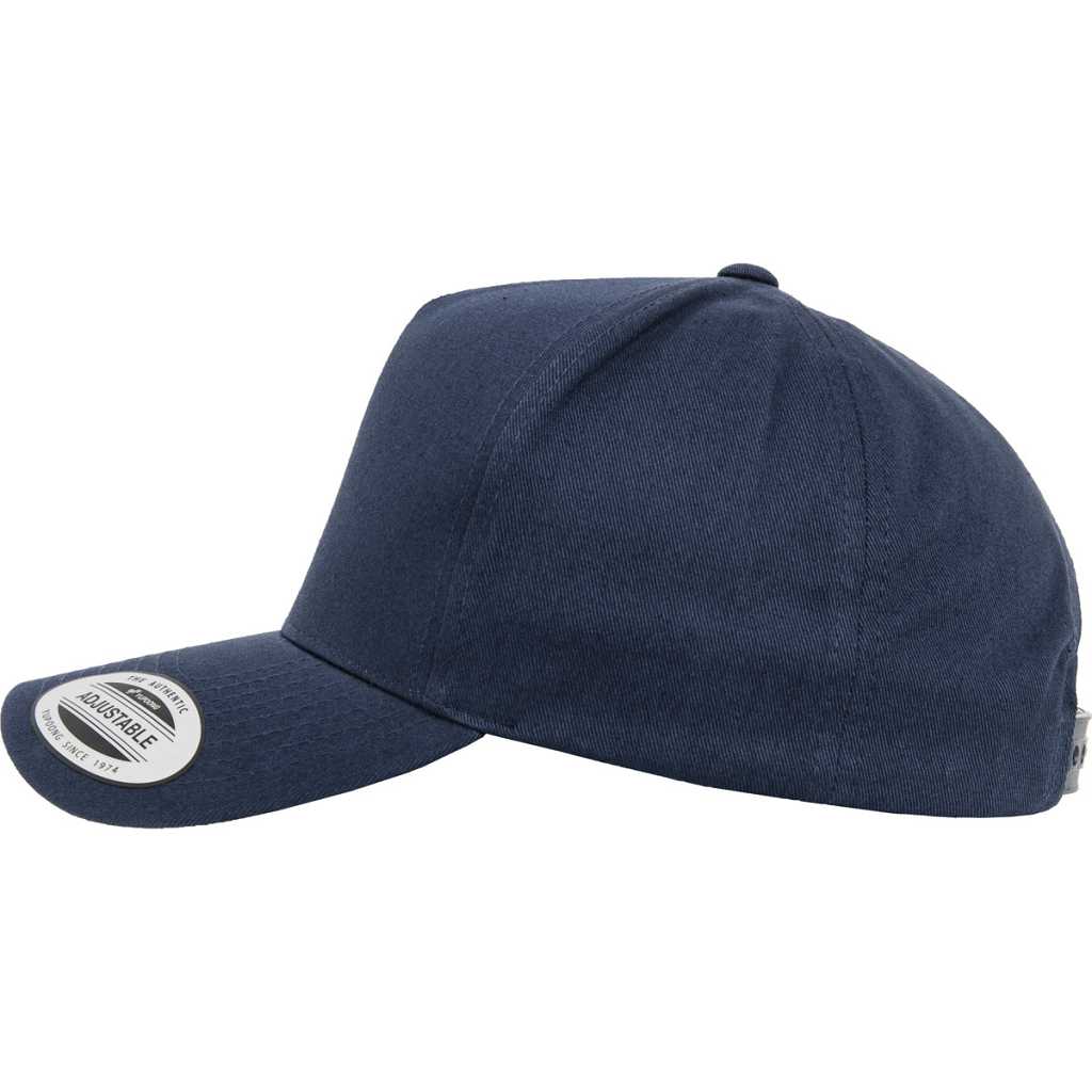 Flexfit 5-Panel Curved Classic Snapback Navy – side 1