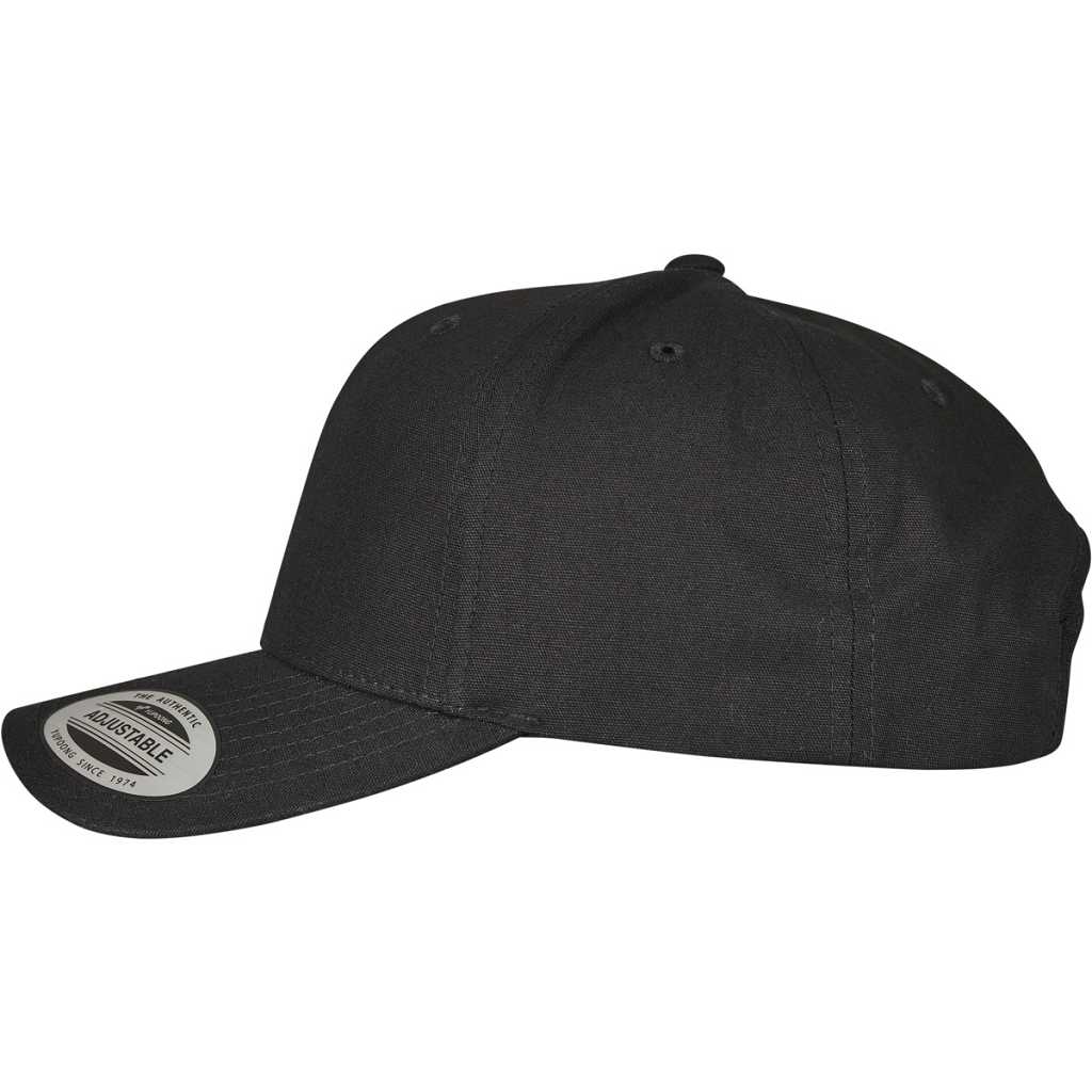 Flexfit 6-Panel Curved Metal Snap Cap Black – side 1