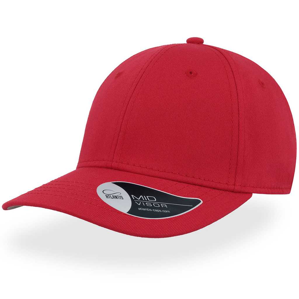 Atlantis Pitcher – Baseball Cap Red/Grey – oblique